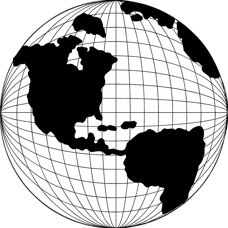 Globe Line Drawing