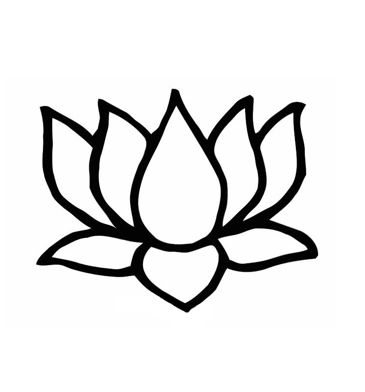 Line Drawing Lotus Flower