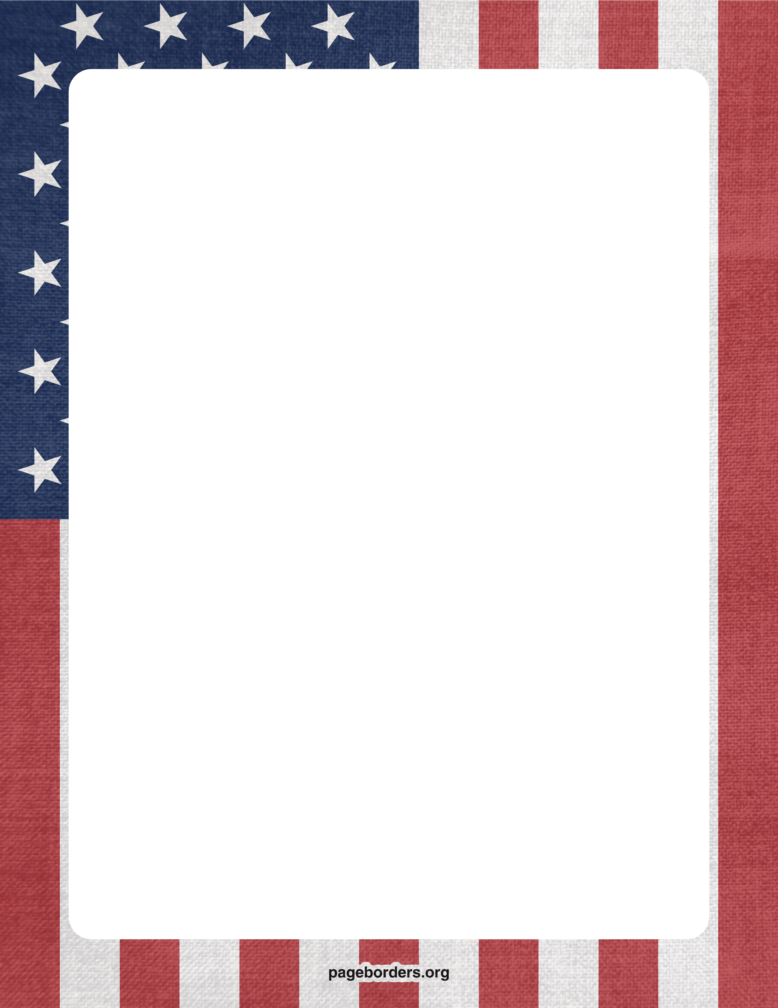 American Flag Border: Clip Art, Page Border, and Vector Graphics