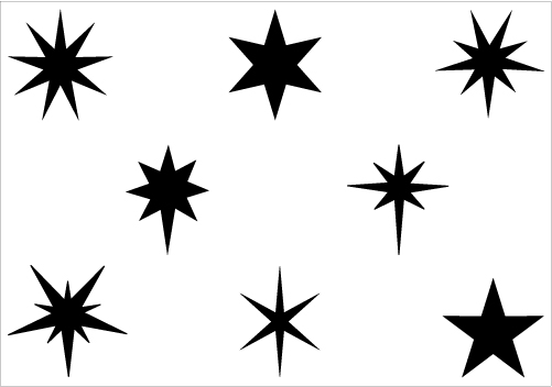Christmas Star silhouette vector graphics packSilhouette Clip Art
