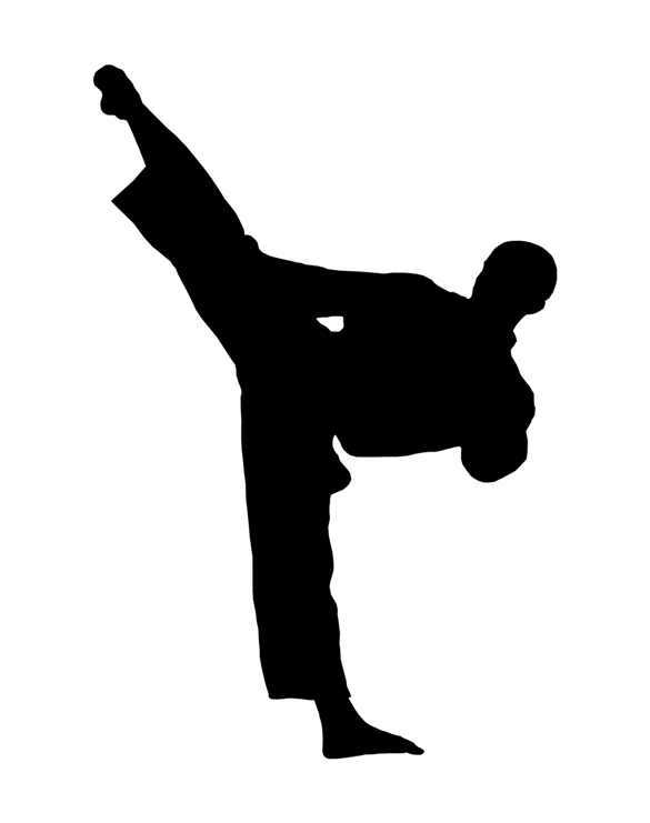 martial arts silhouette kids
