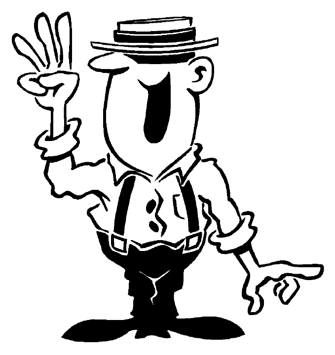 Friendly Cartoon Character Waving - Free Clipart Illustration