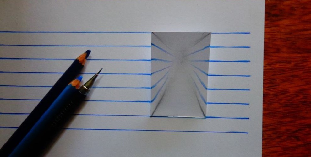 Trick Art on Line Paper - Drawing 3D Hole - YouTube