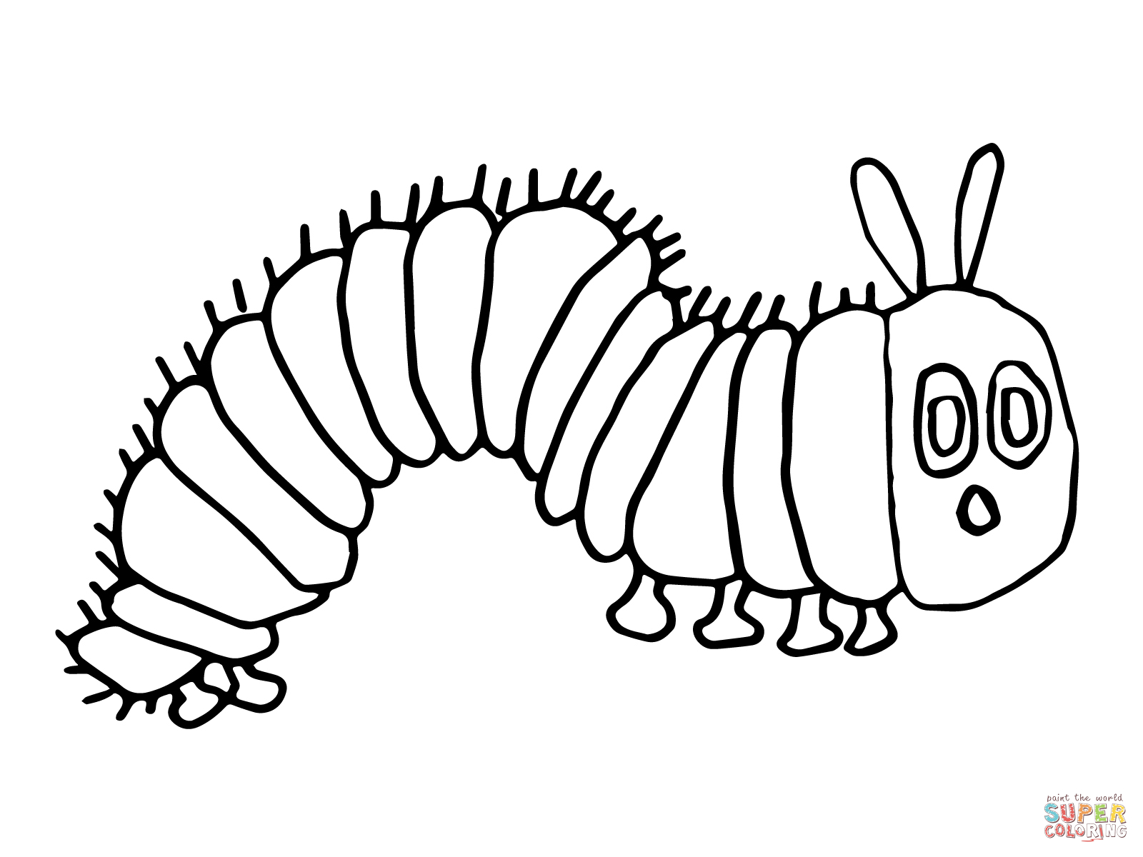 Hungry Caterpillar Coloring page | Free Printable Coloring Pages