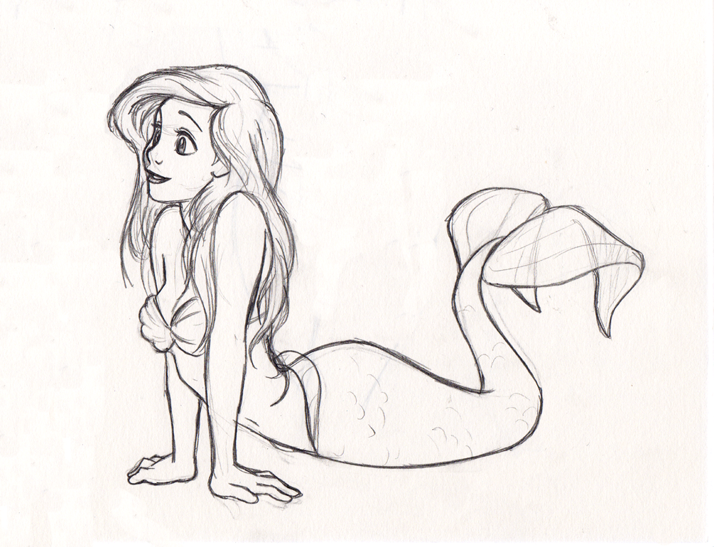 Learn How to Draw Princess Ariel from The Little Mermaid The Little Mermaid  Step by Step  Drawing Tutorials