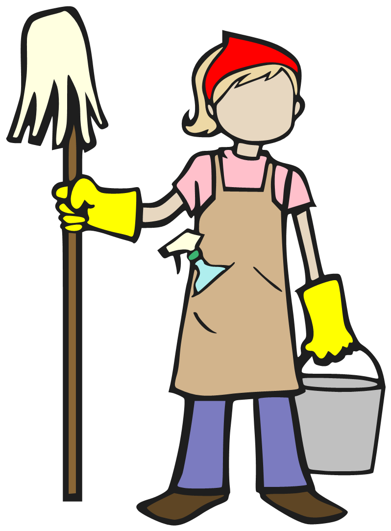 Get Cleaning Lady Clipart Background - Alade