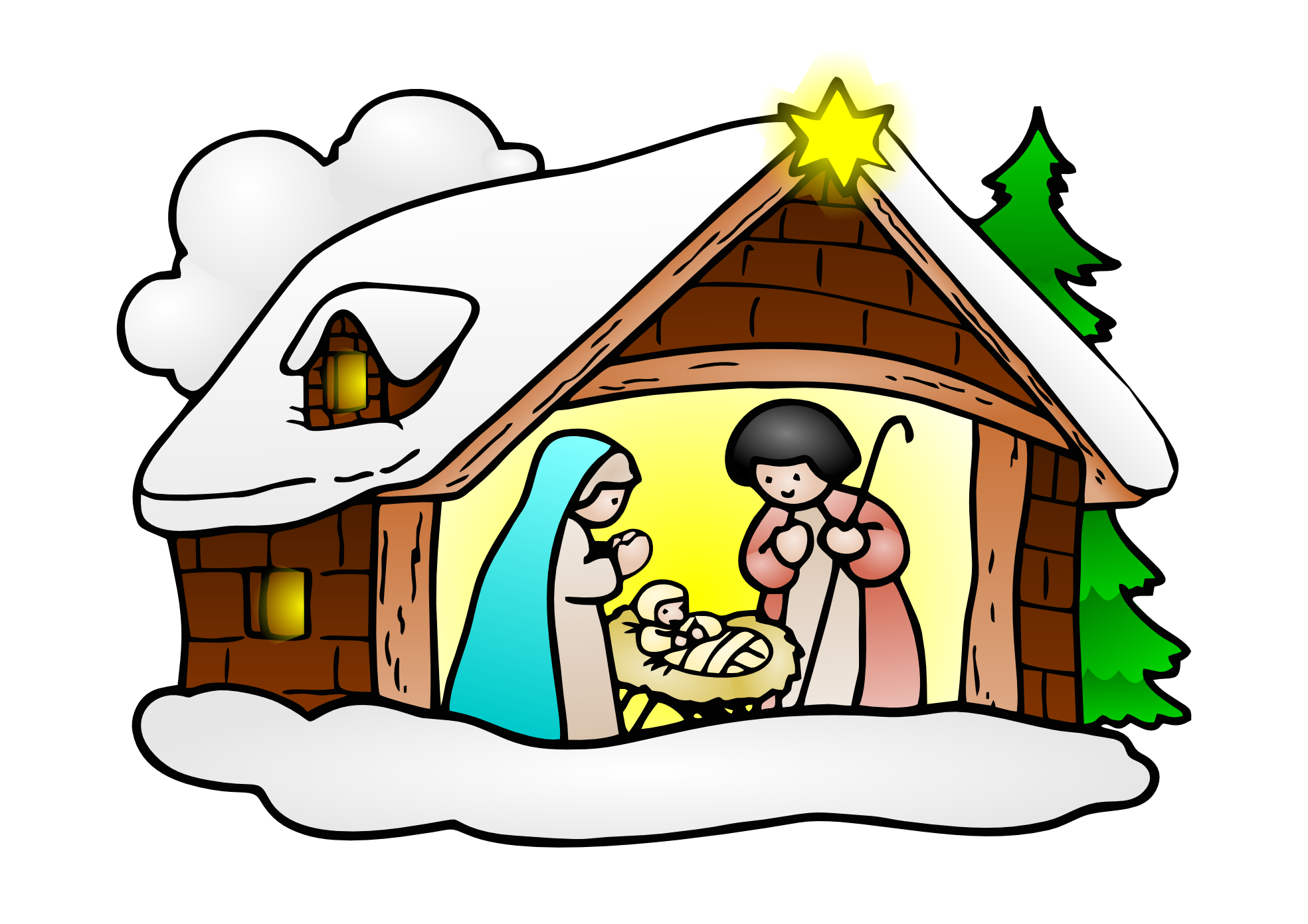 Merry Christmas Nativity Clipart | Clipart library - Free Clipart Images