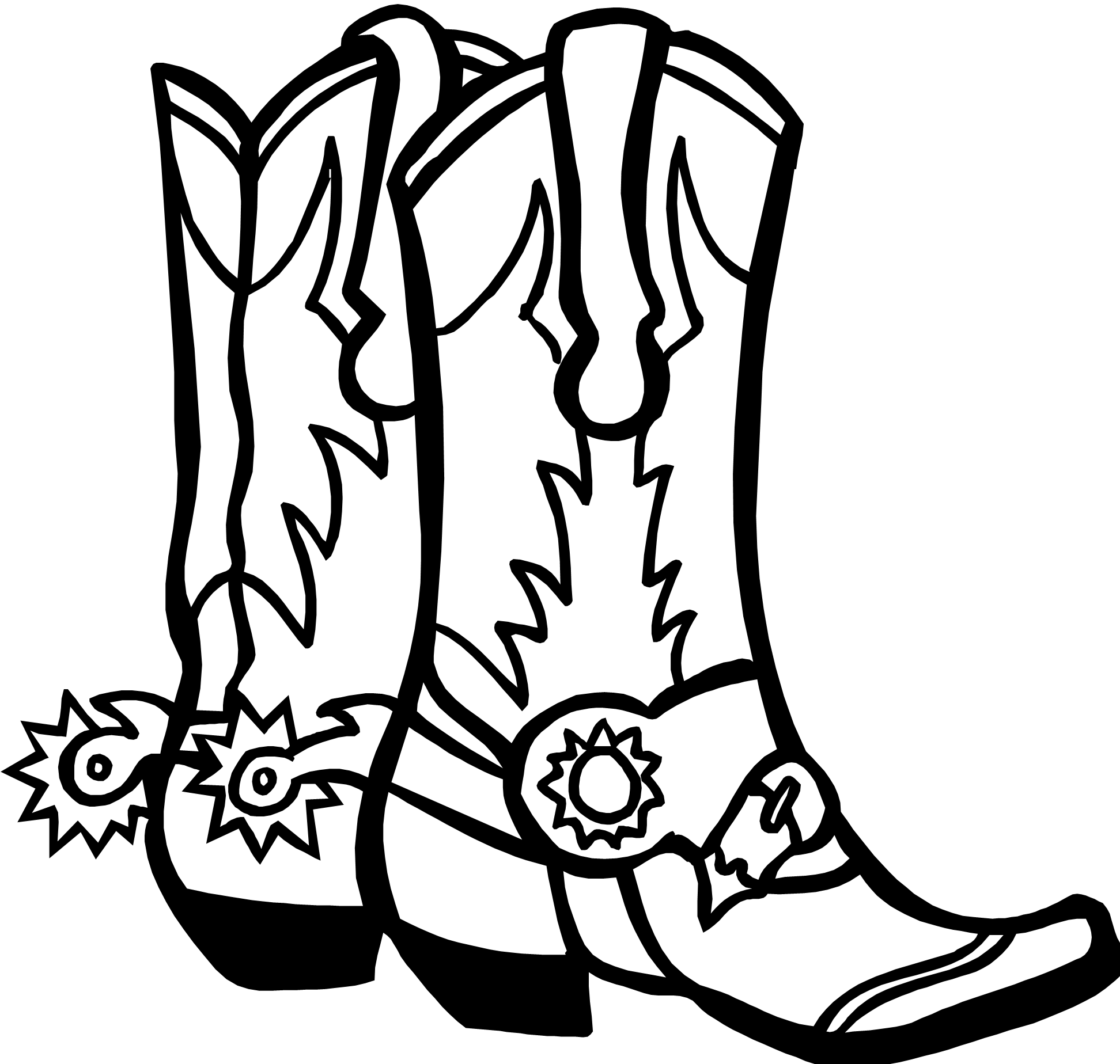 cowboy boot silhouette clip art