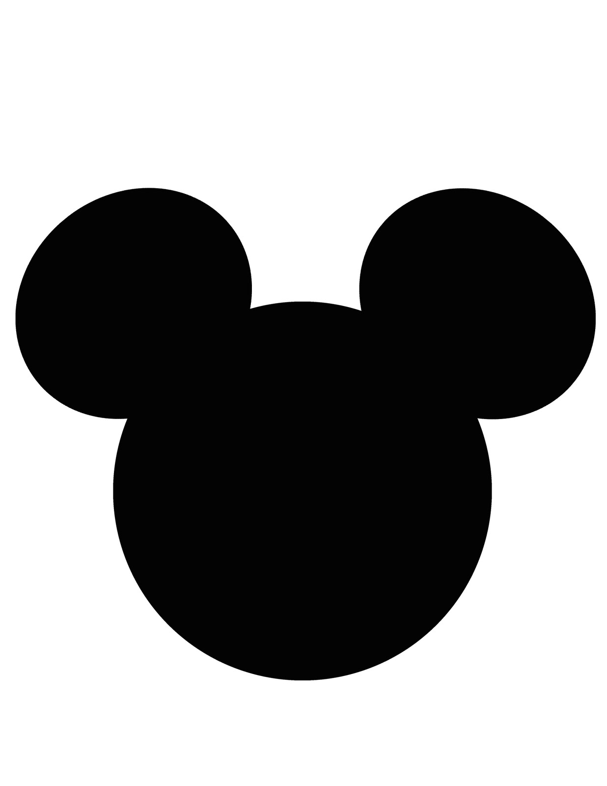 Mickey Mouse Ears Template Printable - Printable World Holiday