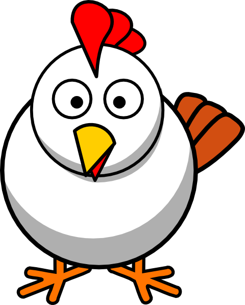 White Chicken clip art - vector clip art online, royalty free 