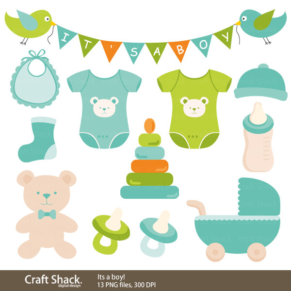 Popular items for clipart baby boy on Etsy