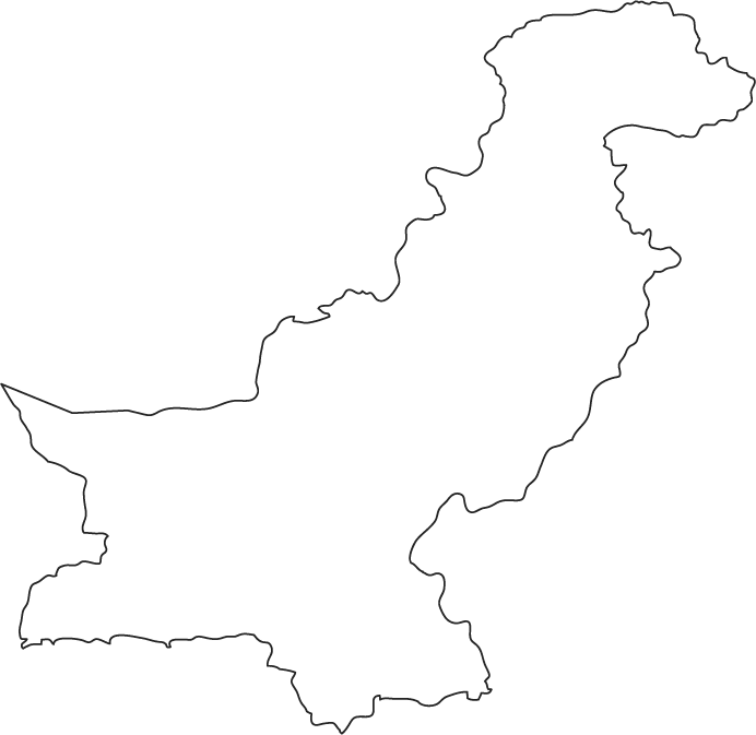 Pakistan outline map