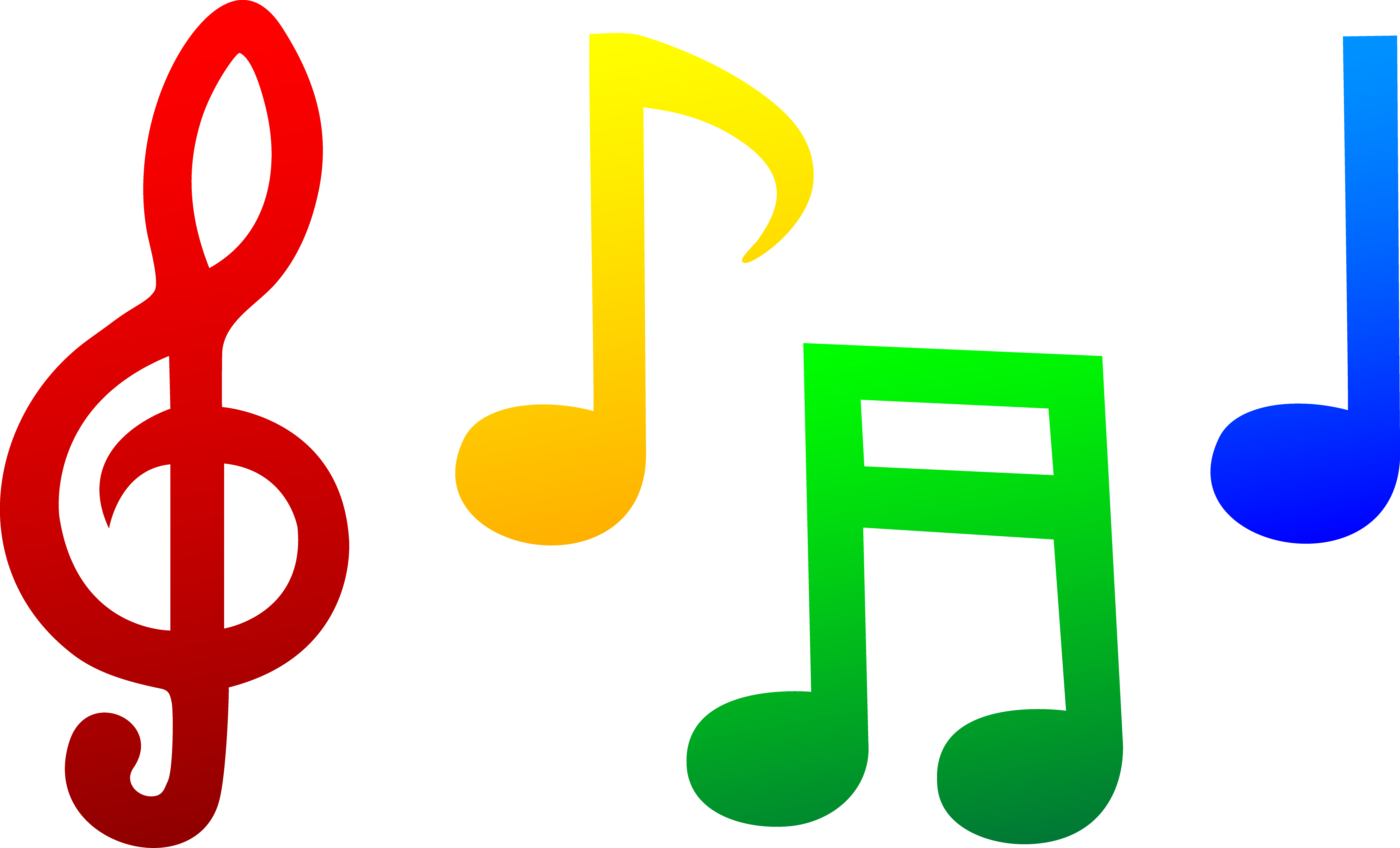 colourful music notes wallpaper