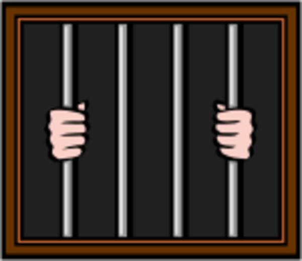 wolf in a jail cell clip art