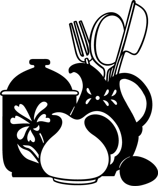 Clipart Cooking Utensils Black And White