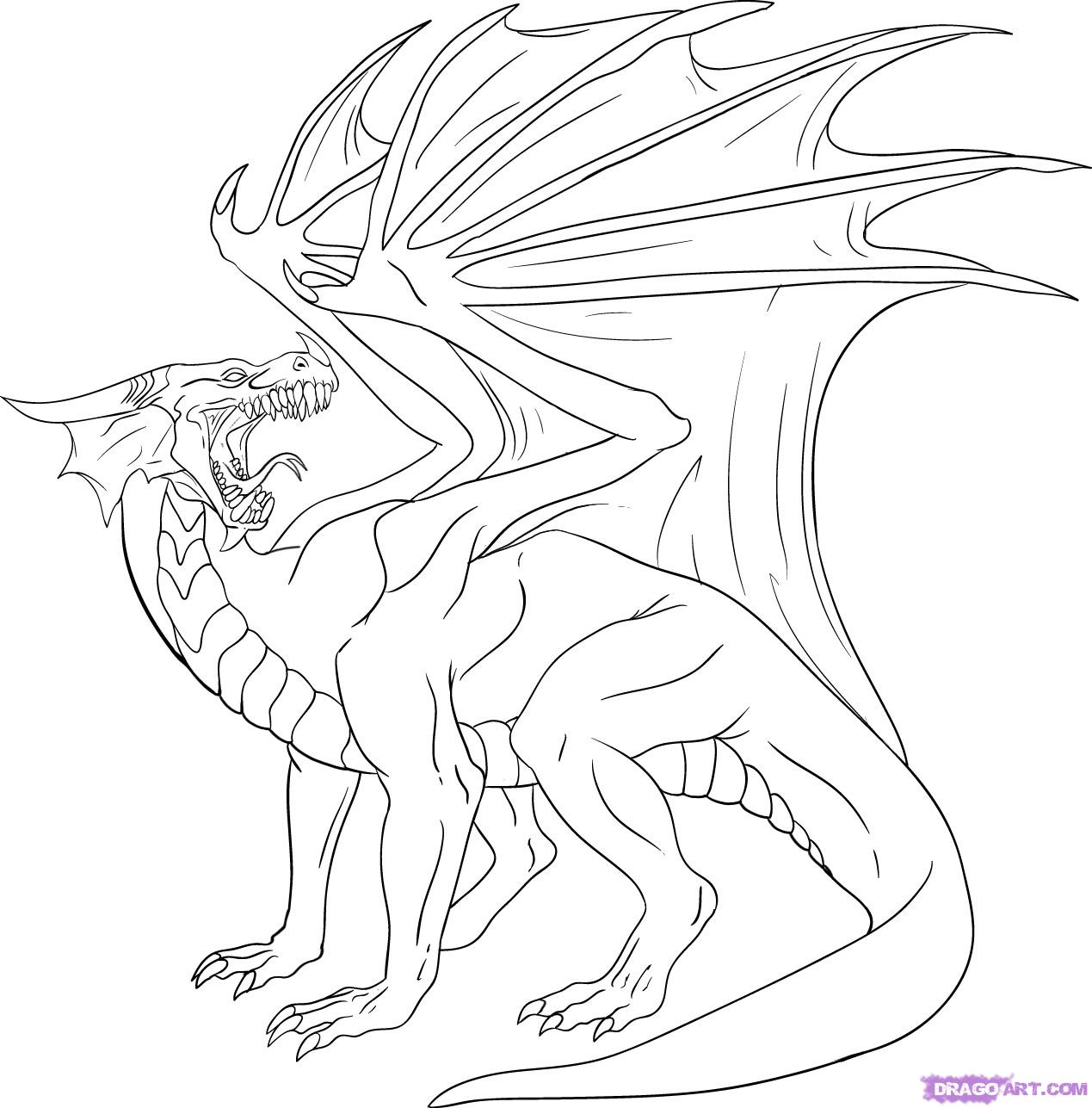 Free Vectors | Dragon head (single color / line drawing)