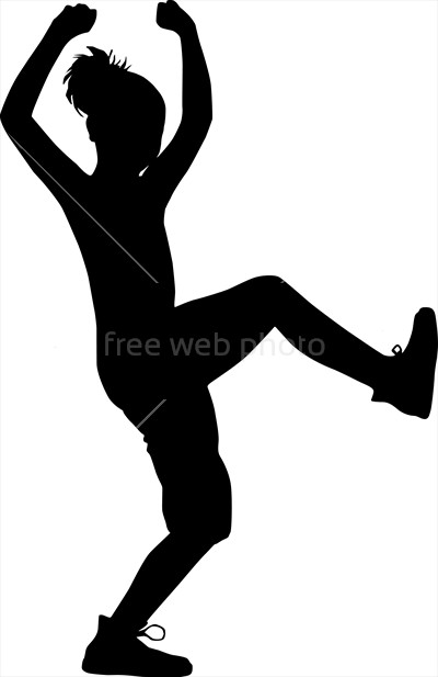 Dancing silhouette child :: Photo 3787 :: Download from 