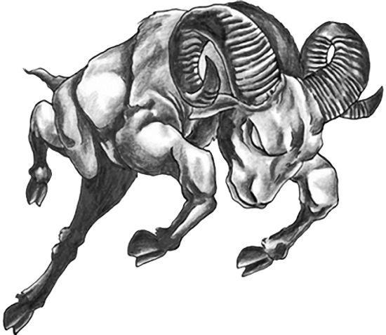 charging aries tattoo - Clip Art Library