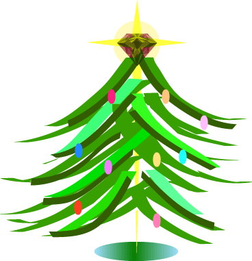 Festive Christmas Tree Illustration - Free Clipart for Holiday Designs