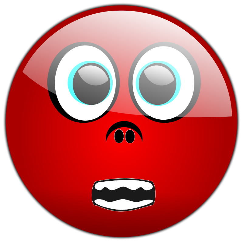 angry red smiley face