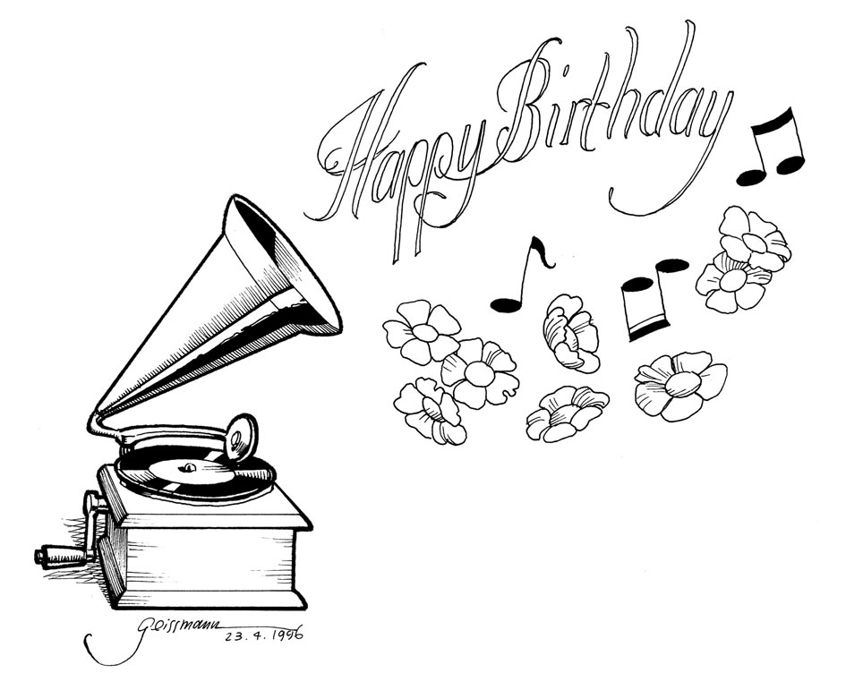 Happy Birthday Writing Candle Drawing High-Res Vector Graphic - Getty Images