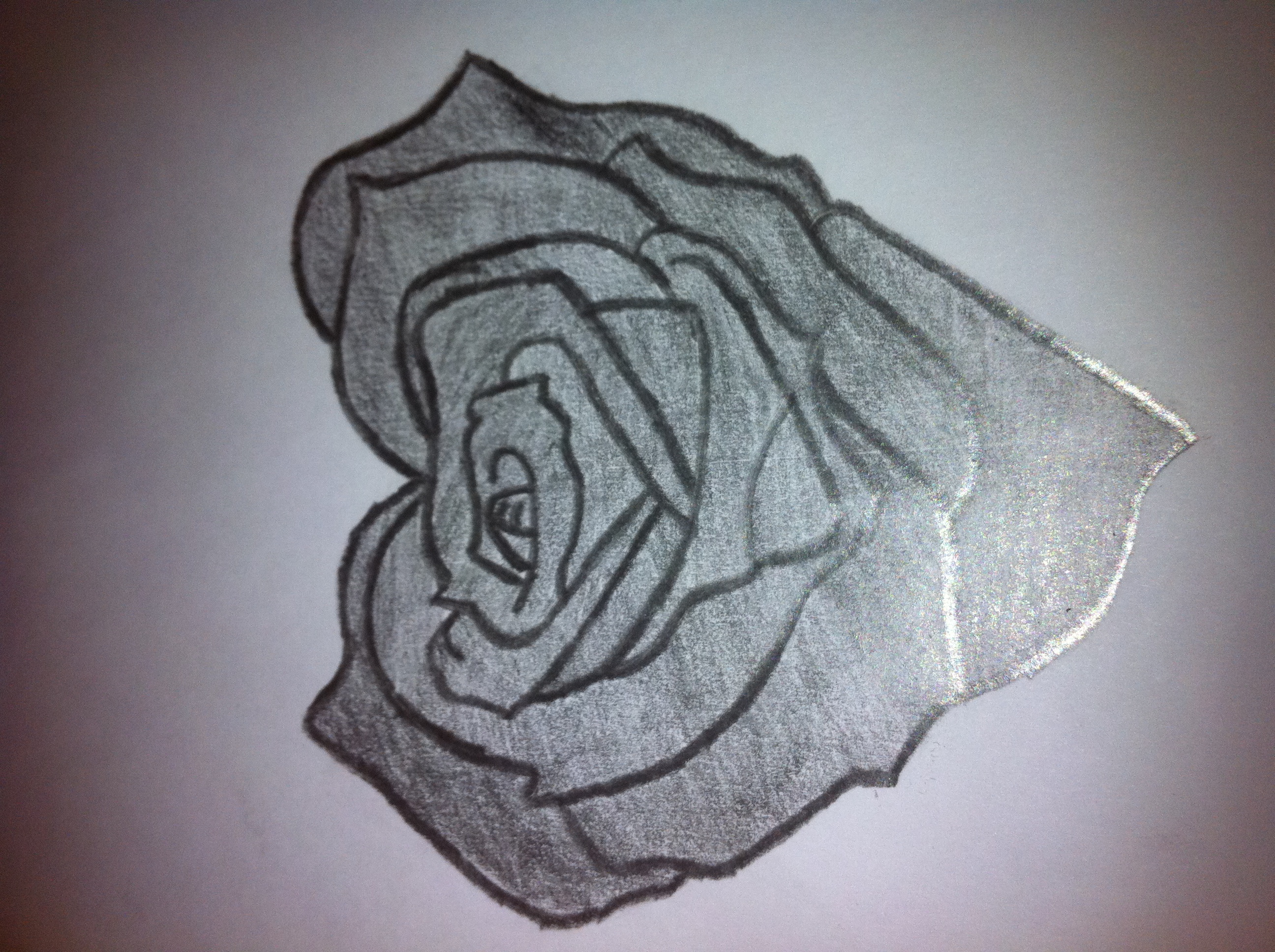 Pencil Drawings Of Roses And Crosses