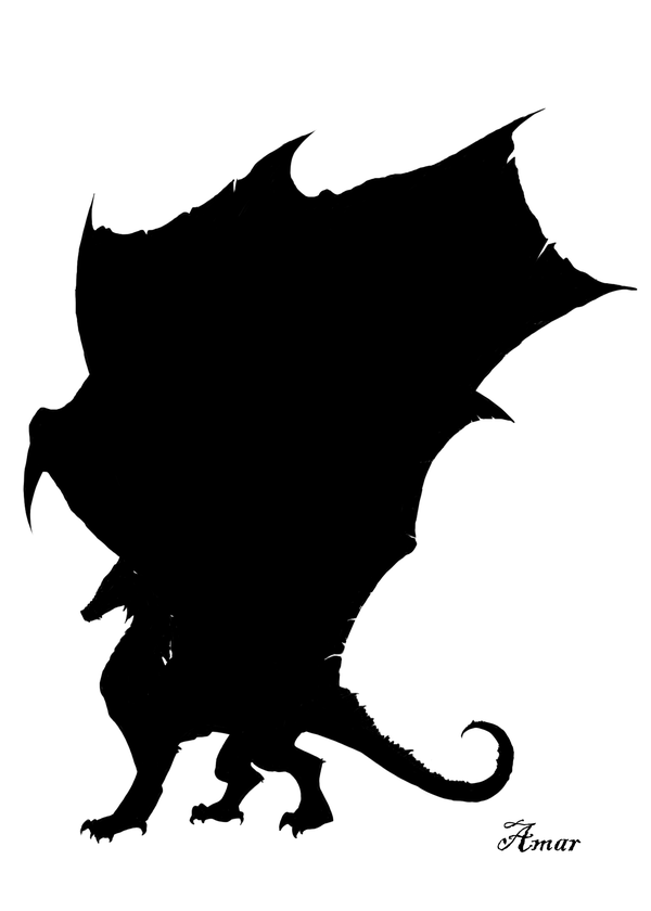 Dragon Silhouette AMAR by Yuleira on Clipart library