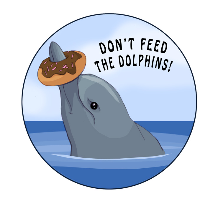 do not feed the dolphin - Clip Art Library