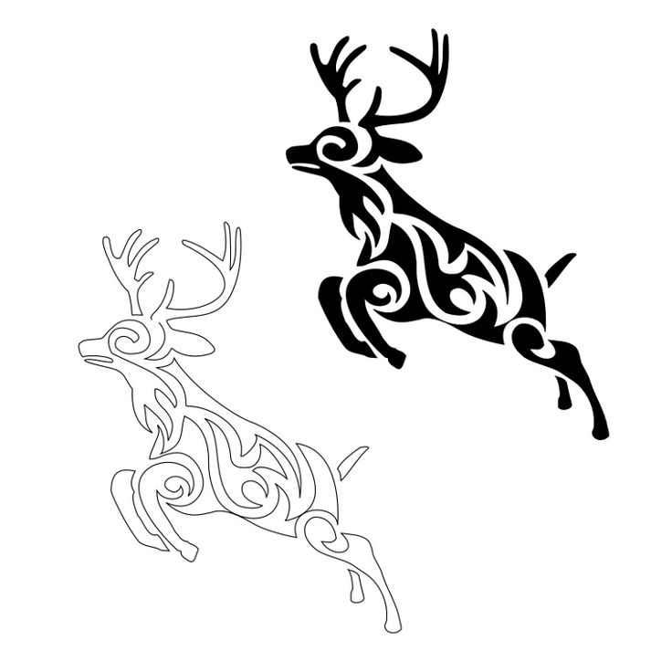 Deer Tattoo, Deer Tattoo Ideas, Black Deer Tattoo, Small Deer Tattoo,  Geometric Deer Tattoo