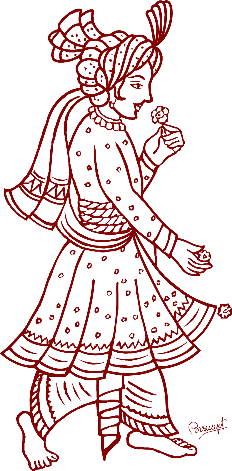 indian wedding clipart bride and groom