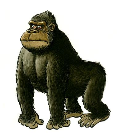 cartoon girl gorilla