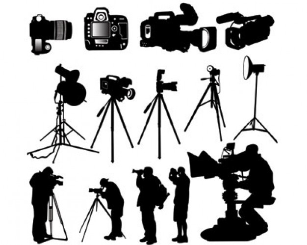 Camera Photographer .silhouette vector Vector | Free Download