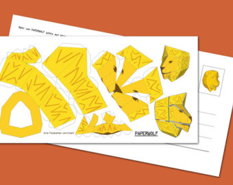 Printable Lion Paper Craft Template - Free Download & Assembly Guide