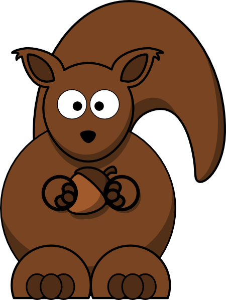 Squirrel With Nut clip art - vector clip art online, royalty free 