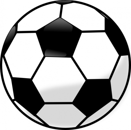 Black Outline Drawing Soccer Silhouette Sport White Cartoon Ball 