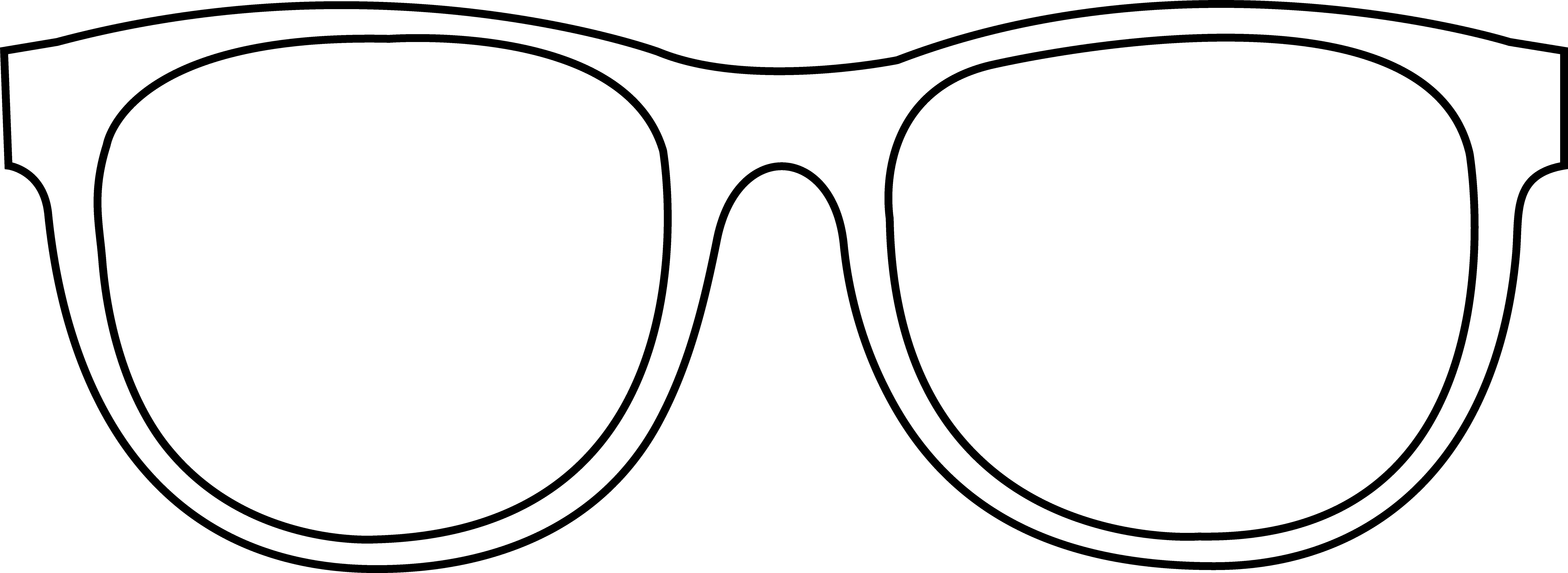 Sunglasses Transparent Line Art - Free Clip Art