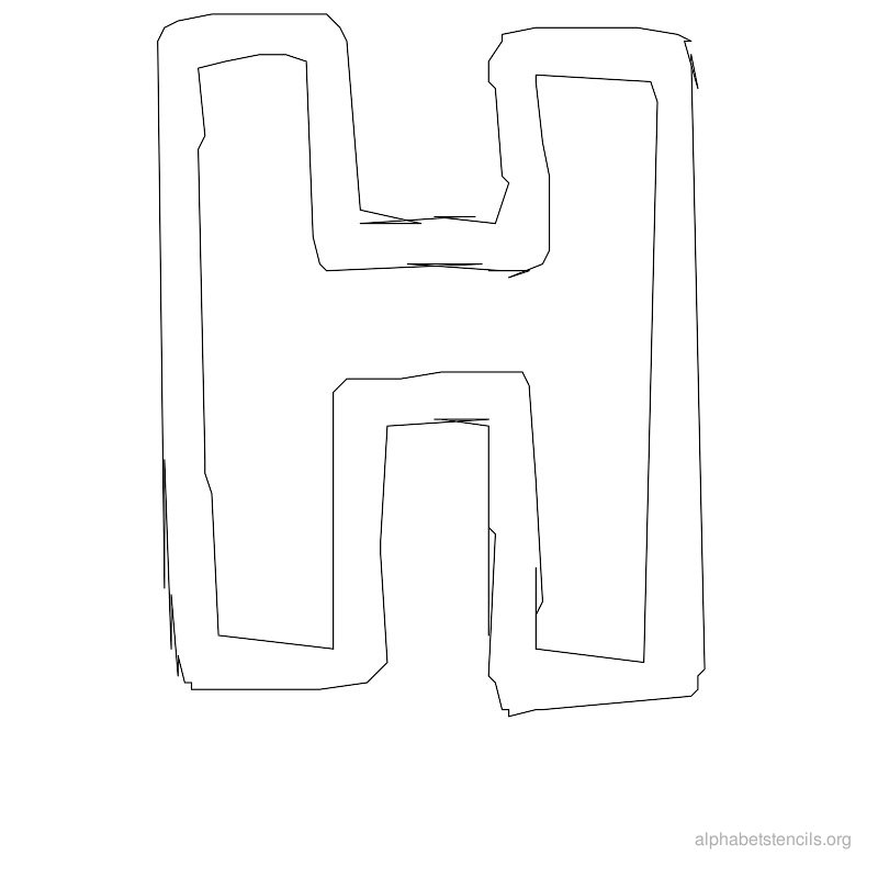 printable alphabet stencils h