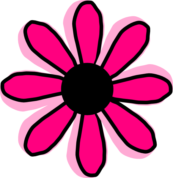 Flowers Cartoon Pink - Clipart library