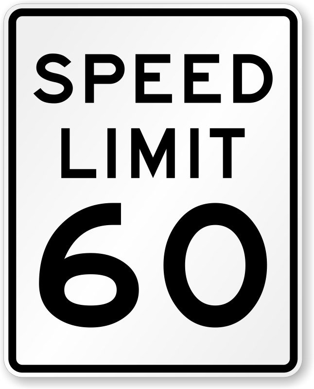 speed limit sign 75 clipart