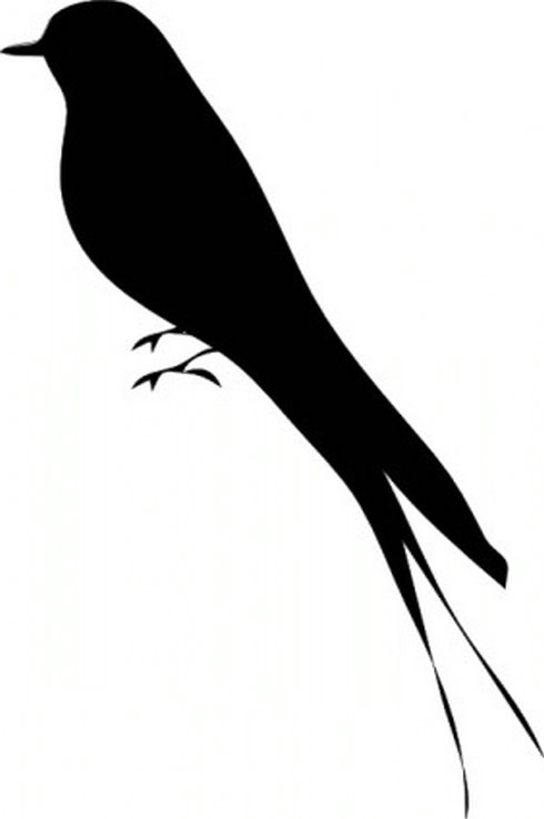 Bird Stand Tree Vine Silhouette Clip Art | Free Vector Download 