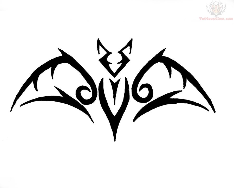 Download Tribal Bat Tattoo Design HQ PNG Image  FreePNGImg