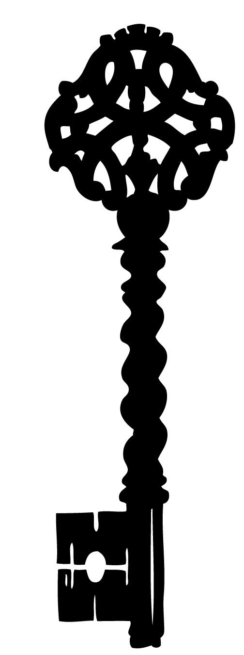 Vintage Ornate Key Silhouette - Free Download & SEO-Optimized Asset