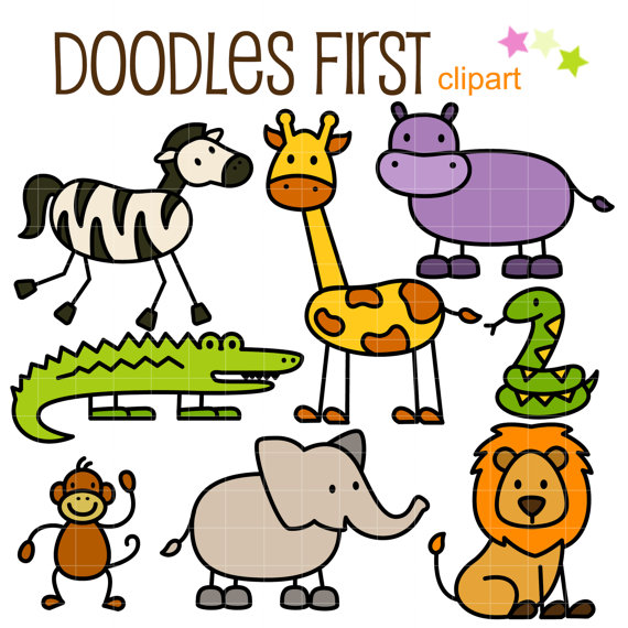 doodles of animals clipart - Clip Art Library