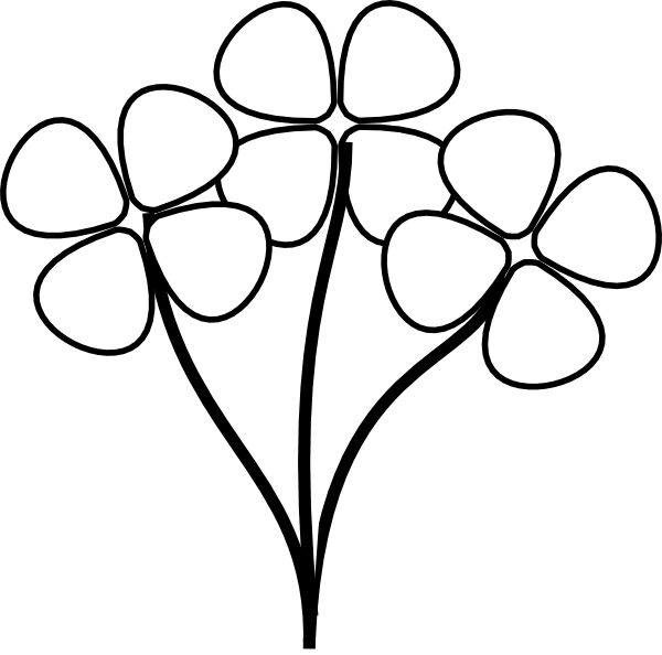 Flower Stem Clipart Black And White | Clipart library - Free Clipart 