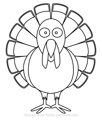 Cartoon Drawings Of Turkeys - Clipart library