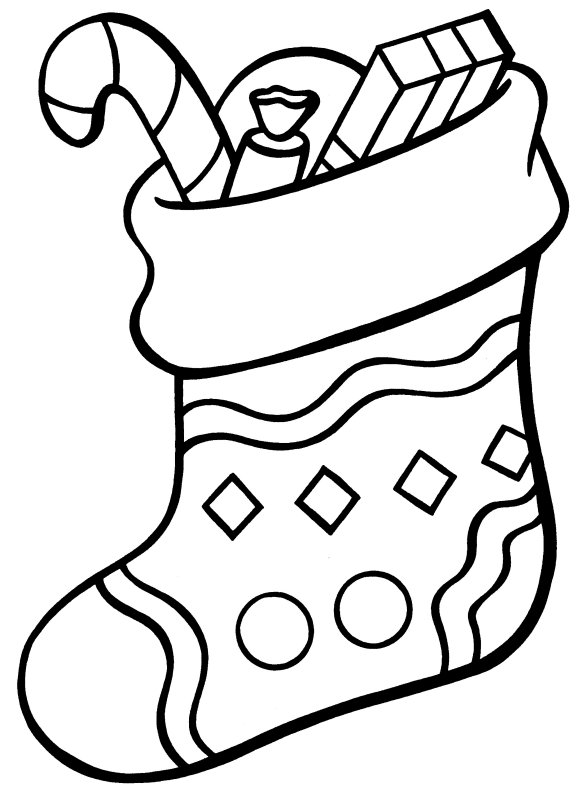 Christmas Stocking Coloring Pages | Draw Coloring Pages