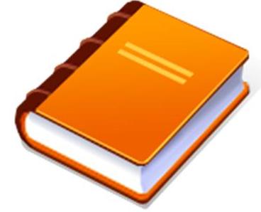 Orange hardcover book with brown spine and gold lines on cover, shown at angle on white background.