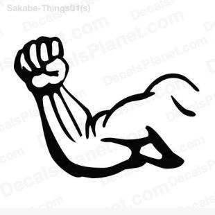 Muscle arm decal, vinyl decal sticker, wall decal - Decals Ground