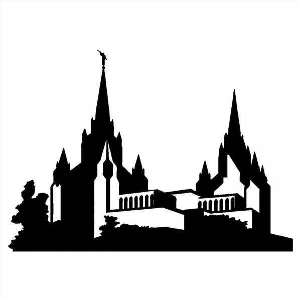 Lds Temple Silhouette - Clipart library