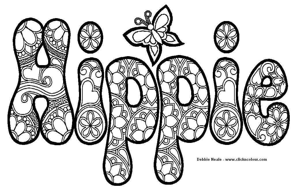 hippie flower clip art black and white